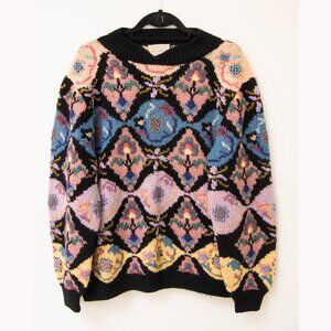Roberta‎ Frost Hand Knitted 100% Virgin Wool Sweater  sz M